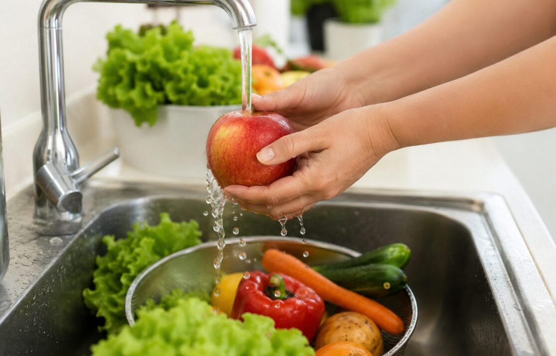 Cómo lavar frutas y verduras